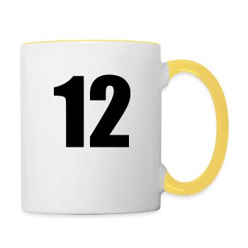 12 - Tasse zweifarbig - Weiß/Gelb - Rechts