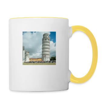 Leaning tower of Pisa Tuscany - Contrasting Mug - white/yellow - Right
