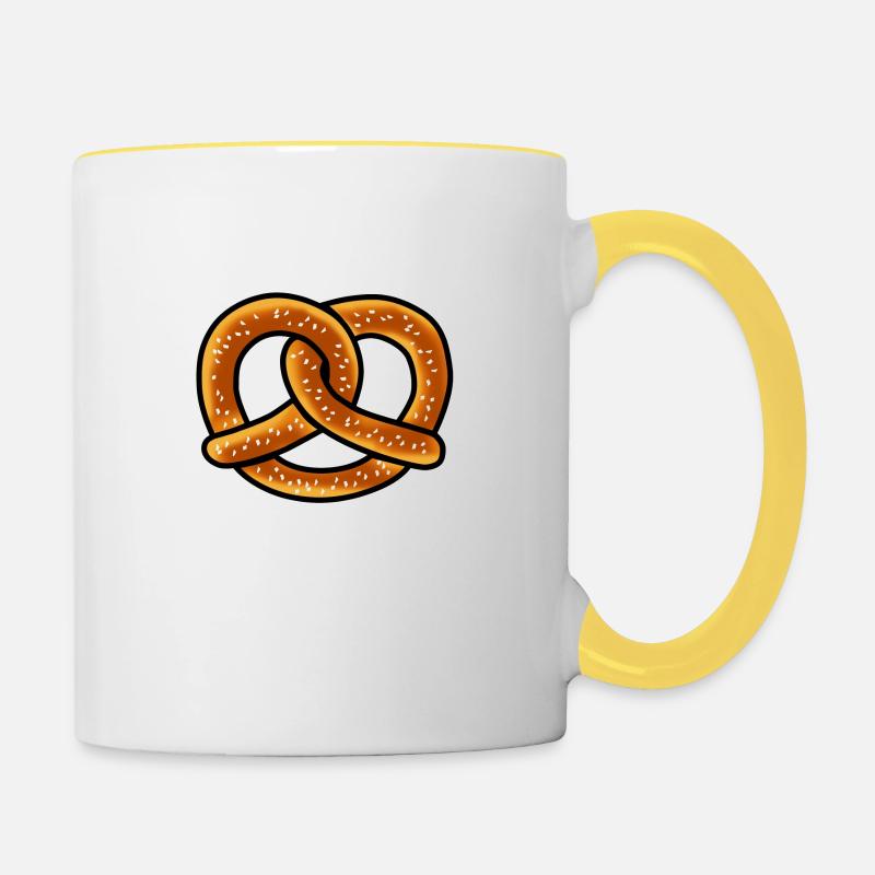 Pretzel Bavaria - Contrasting Mug - white/yellow