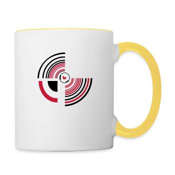 circle - Tasse zweifarbig - Weiß/Gelb - Rechts