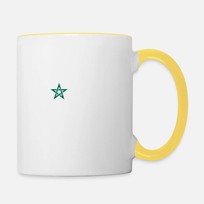 Maroc - Mug contrasté - blanc/jaune
