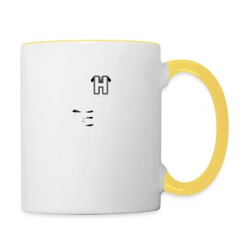 Cet-habit-Molière-blanc - Mug contrasté - blanc/jaune - Droite