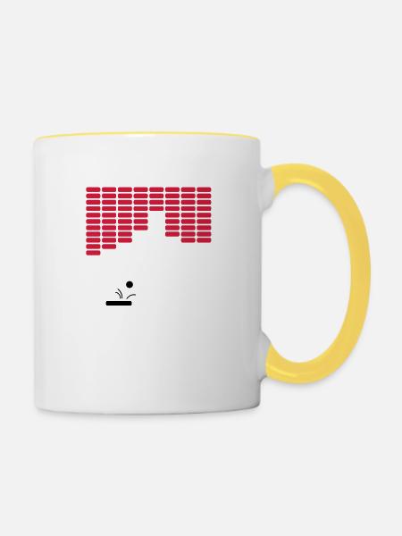 retro game - Tasse zweifarbig - Weiß/Gelb