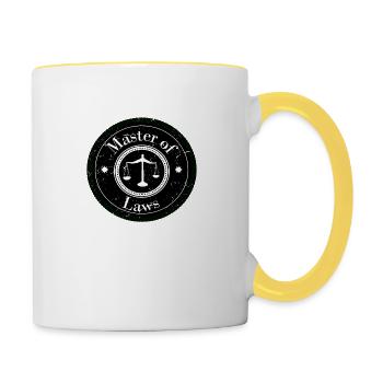 Master of Laws logo patch - Contrasting Mug - white/yellow - Right
