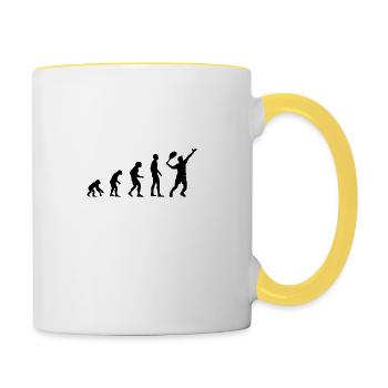 Evolution Tennis - Mug contrasté - blanc/jaune - Droite