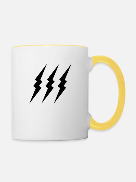 lightning - Tasse zweifarbig - Weiß/Gelb