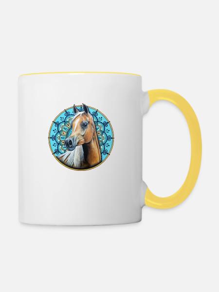 BESTO - Tasse zweifarbig - Weiß/Gelb
