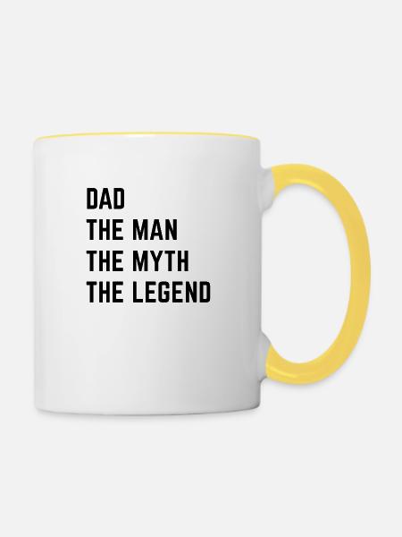 Papa - Tasse zweifarbig - Weiß/Gelb