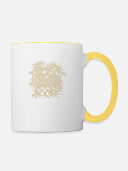 Vector background de - Tasse zweifarbig - Weiß/Gelb