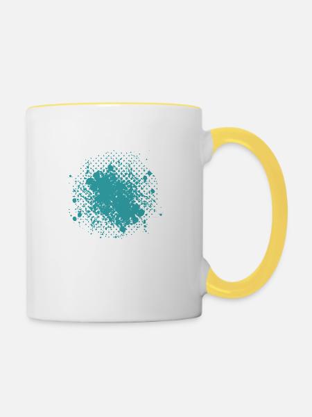 Vector background de - Tasse zweifarbig - Weiß/Gelb