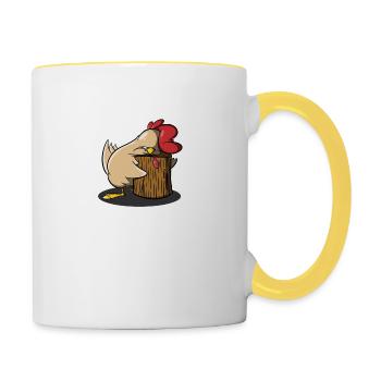 Fuck Mondays - Contrasting Mug - white/yellow - Right