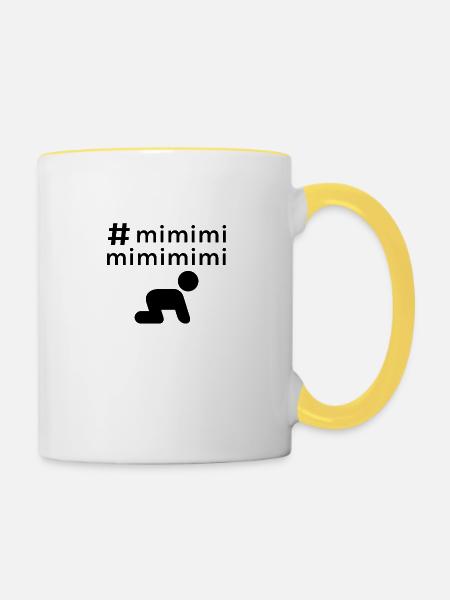 #mimimimi - Tasse zweifarbig - Weiß/Gelb
