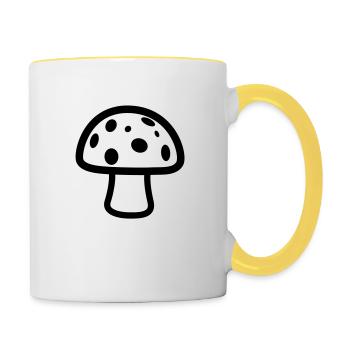 Mushroom - Contrasting Mug - white/yellow - Right