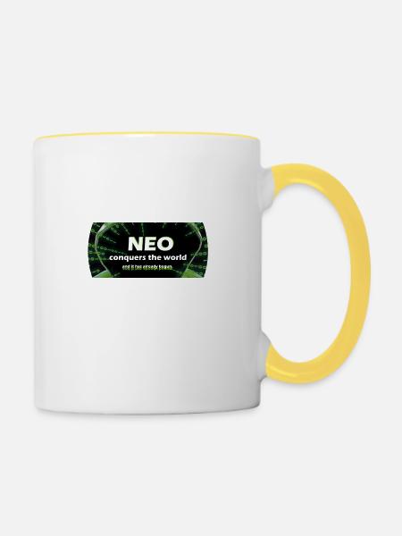 Neo - Tasse zweifarbig - Weiß/Gelb