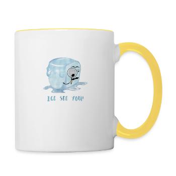 Ice see you! - Tasse zweifarbig - Weiß/Gelb - Rechts