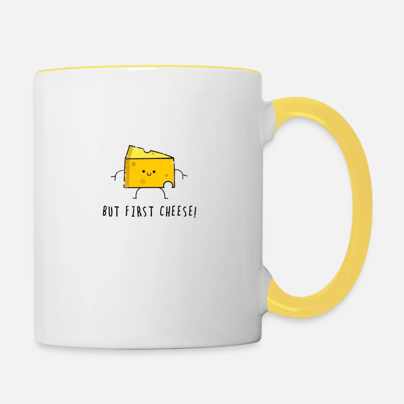 Fromage fromage Gauda - Mug contrasté - blanc/jaune