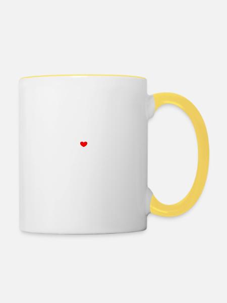 Lustiges Kpop Kdrama Geschenk, K-Pop K-Drama Korea - Tasse zweifarbig - Weiß/Gelb