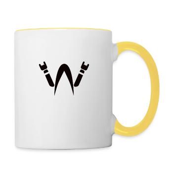 Heavy Metal - Headbanger - Metal Head - Contrasting Mug - white/yellow - Right