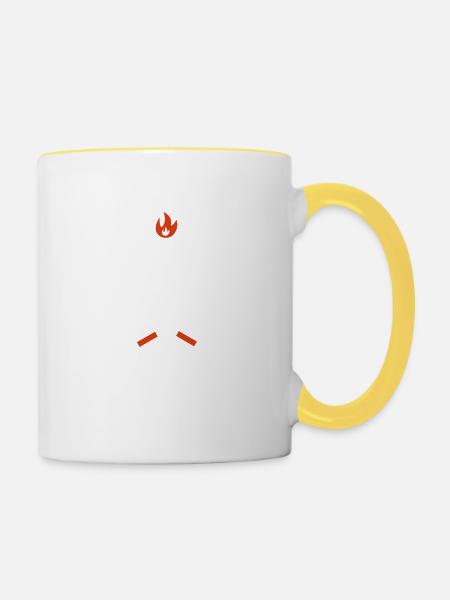 BBQ KING - Tasse zweifarbig - Weiß/Gelb