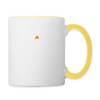Beware Grandpa is on the grill - BBQ - BBQ - Contrasting Mug - white/yellow - Right