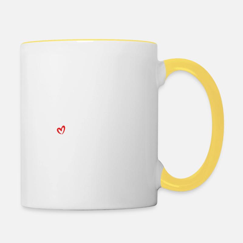 Meer geht immer - Tasse zweifarbig - Weiß/Gelb
