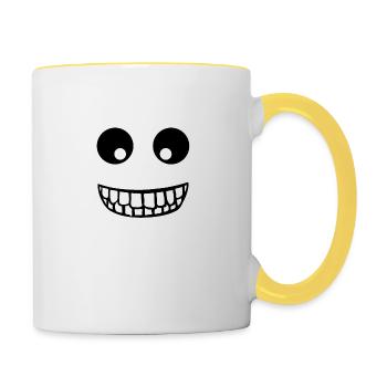 smile - Contrasting Mug - white/yellow - Right