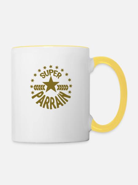 Godfather Sternen Superstar 1806 - Tasse zweifarbig - Weiß/Gelb