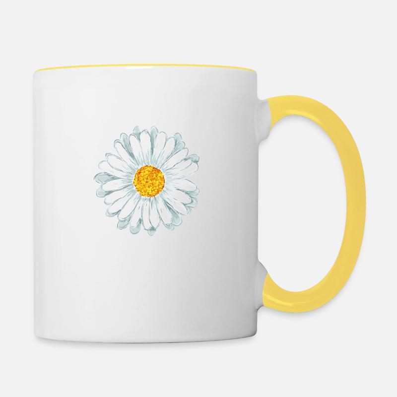 daisy - Contrasting Mug - white/yellow