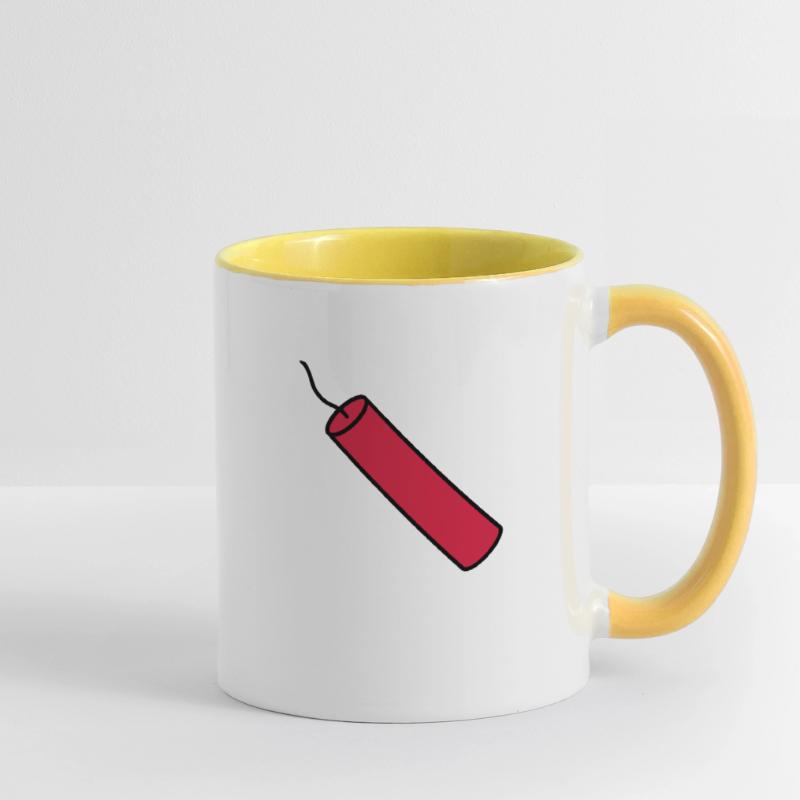 stop rod tnt dynamite explode explosion Contrasting Mug