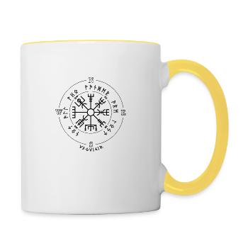 vegvisir - Tasse zweifarbig - Weiß/Gelb - Rechts