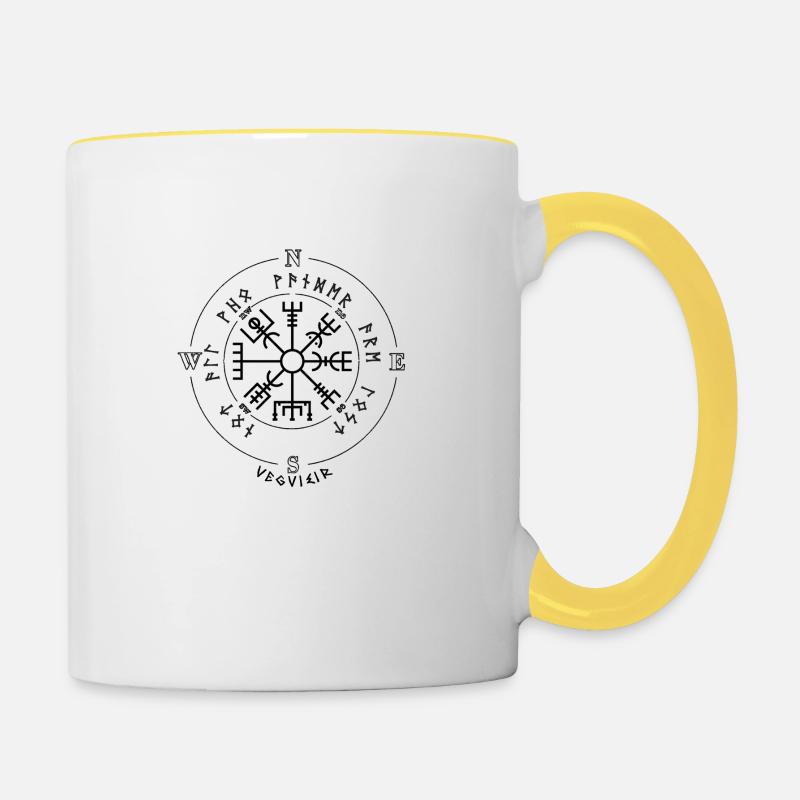 vegvisir - Contrasting Mug - white/yellow