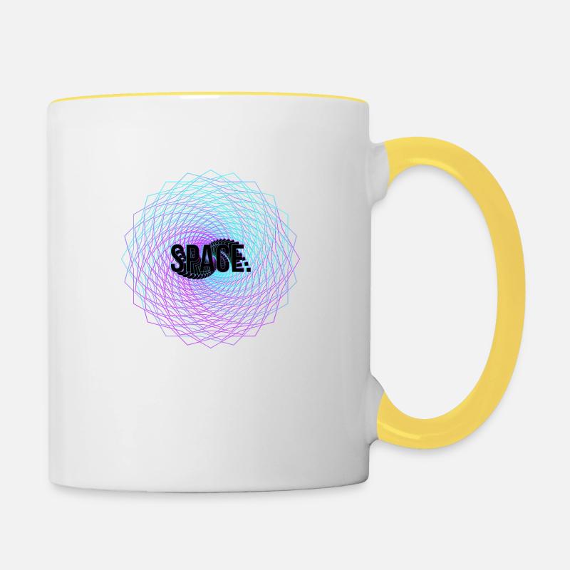 Space - Space - Space! Gift idea! - Contrasting Mug - white/yellow