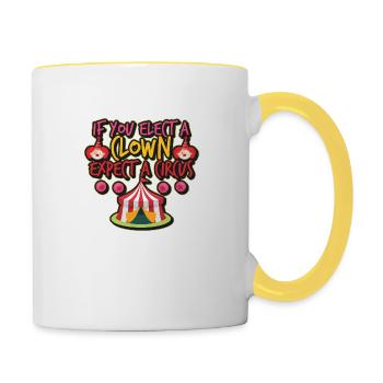 Clown & Cirque - Mug contrasté - blanc/jaune - Droite