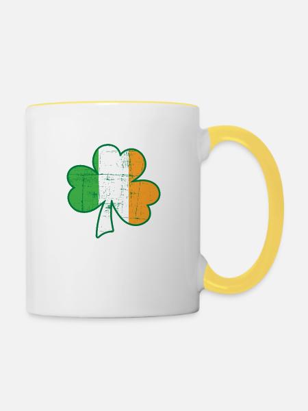 Irish flag de - Tasse zweifarbig - Weiß/Gelb