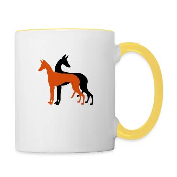 xpod3_copie_2 - Tasse zweifarbig - Weiß/Gelb - Rechts