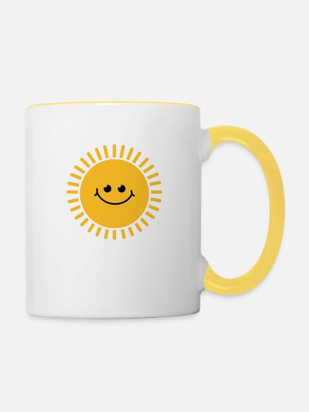 sun_baby_r2 - Tasse zweifarbig - Weiß/Gelb