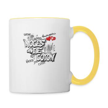 Noces de coton ELLE - Mug contrasté - blanc/jaune - Droite