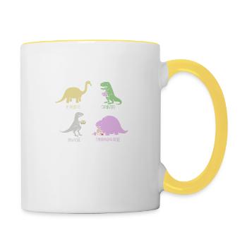 Omnomnivore - Tasse zweifarbig - Weiß/Gelb - Rechts