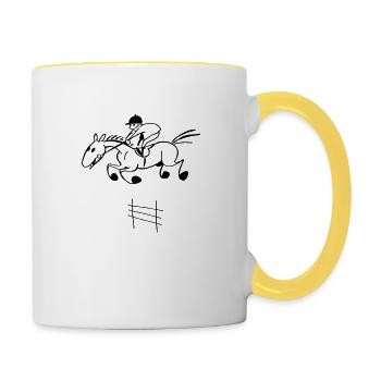 Show jumper - Contrasting Mug - white/yellow - Right