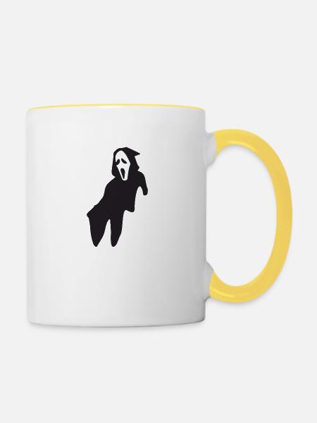 Scream - Tasse zweifarbig - Weiß/Gelb
