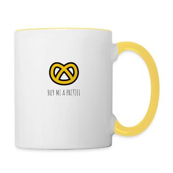 BUY ME A PRETZEL - Tasse zweifarbig - Weiß/Gelb - Rechts