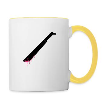 Machette - Mug contrasté - blanc/jaune - Droite