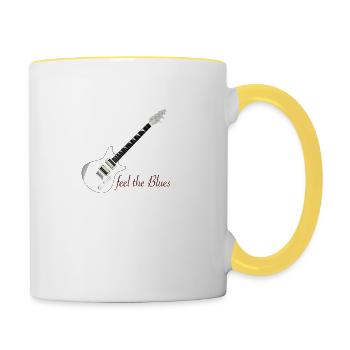 Blues - Tasse zweifarbig - Weiß/Gelb - Rechts