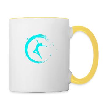 Dance freedom youth - Contrasting Mug - white/yellow - Right