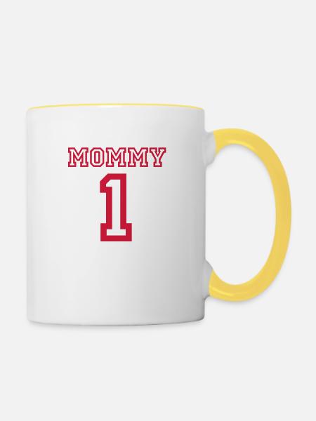 MOMMY 1 - Tasse zweifarbig - Weiß/Gelb
