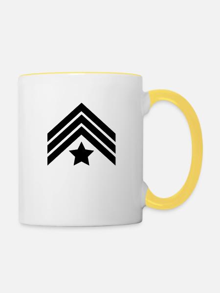 sergeant__f1 - Tasse zweifarbig - Weiß/Gelb