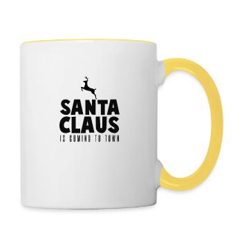Christmas Christmas Christmas Christmas - Contrasting Mug - white/yellow - Right
