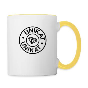 Unique with Diamond - Contrasting Mug - white/yellow - Right