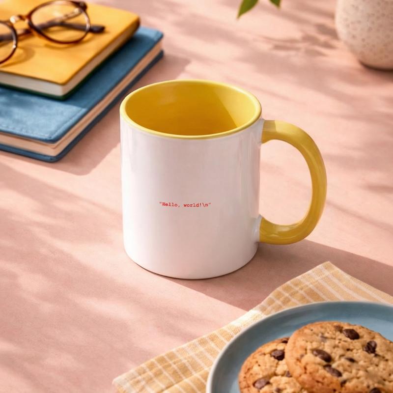 Hello World C ++ Developer Program Gift Contrasting Mug