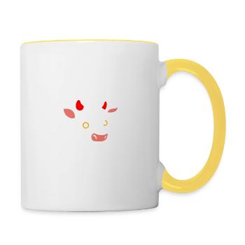 Allgäu - Tasse zweifarbig - Weiß/Gelb - Rechts